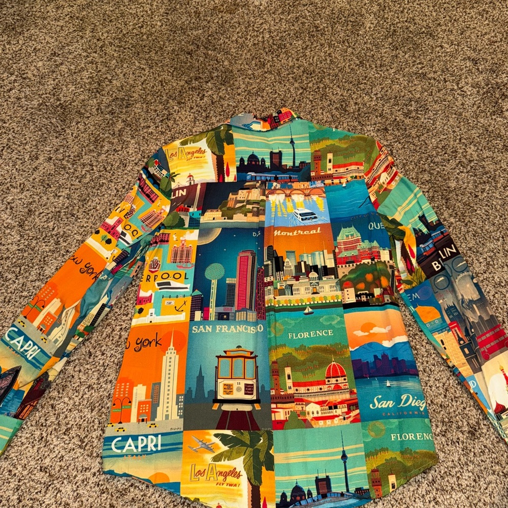 Charlie B Multicolor Graphic Print womens  Shirt - Picture 2 of 4
